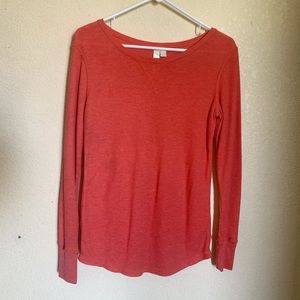 🔴🔵Rusty Orange Soft Thermal Long Sleeve Shirt